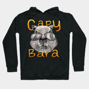 Cool Capybara in Glasses Tee Hoodie